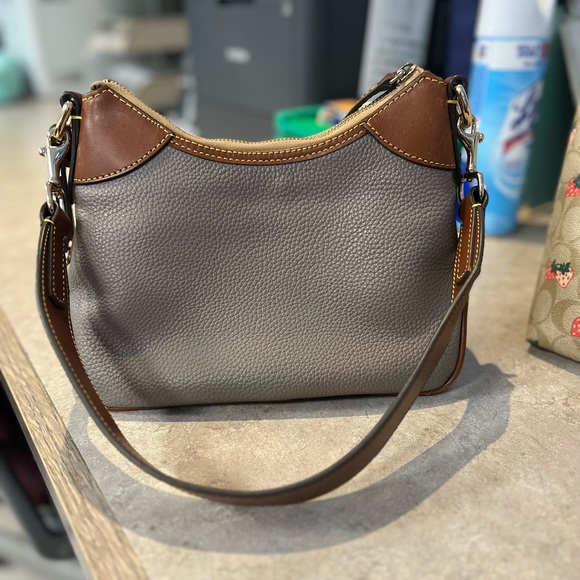 Dooney & Bourke Pebble Grain Small Hobo Taupe. EUC - Picture 2 of 11